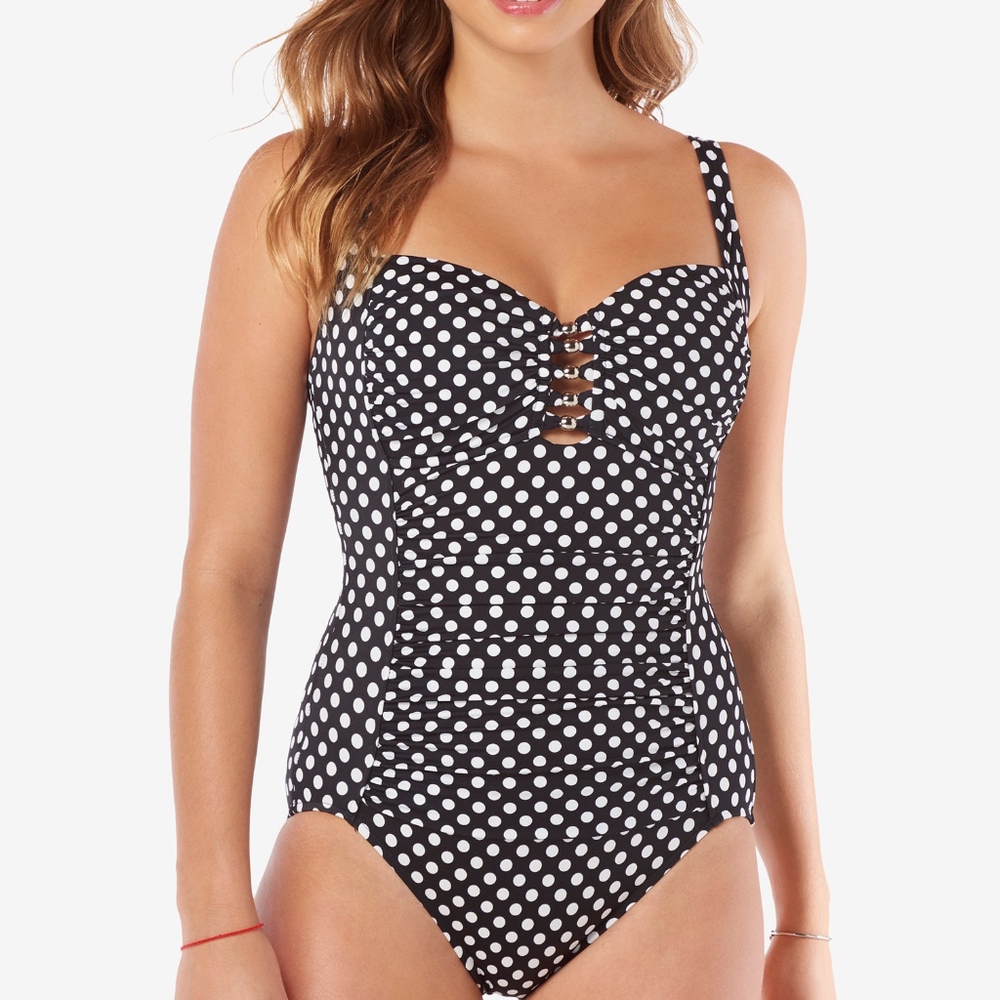 Retro Polka Dot One Piece Swimsuit
